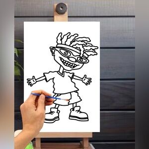 Paint Your Own Rocket Power Canvas,  90s Cartoon Nostalgic Paint Canvas